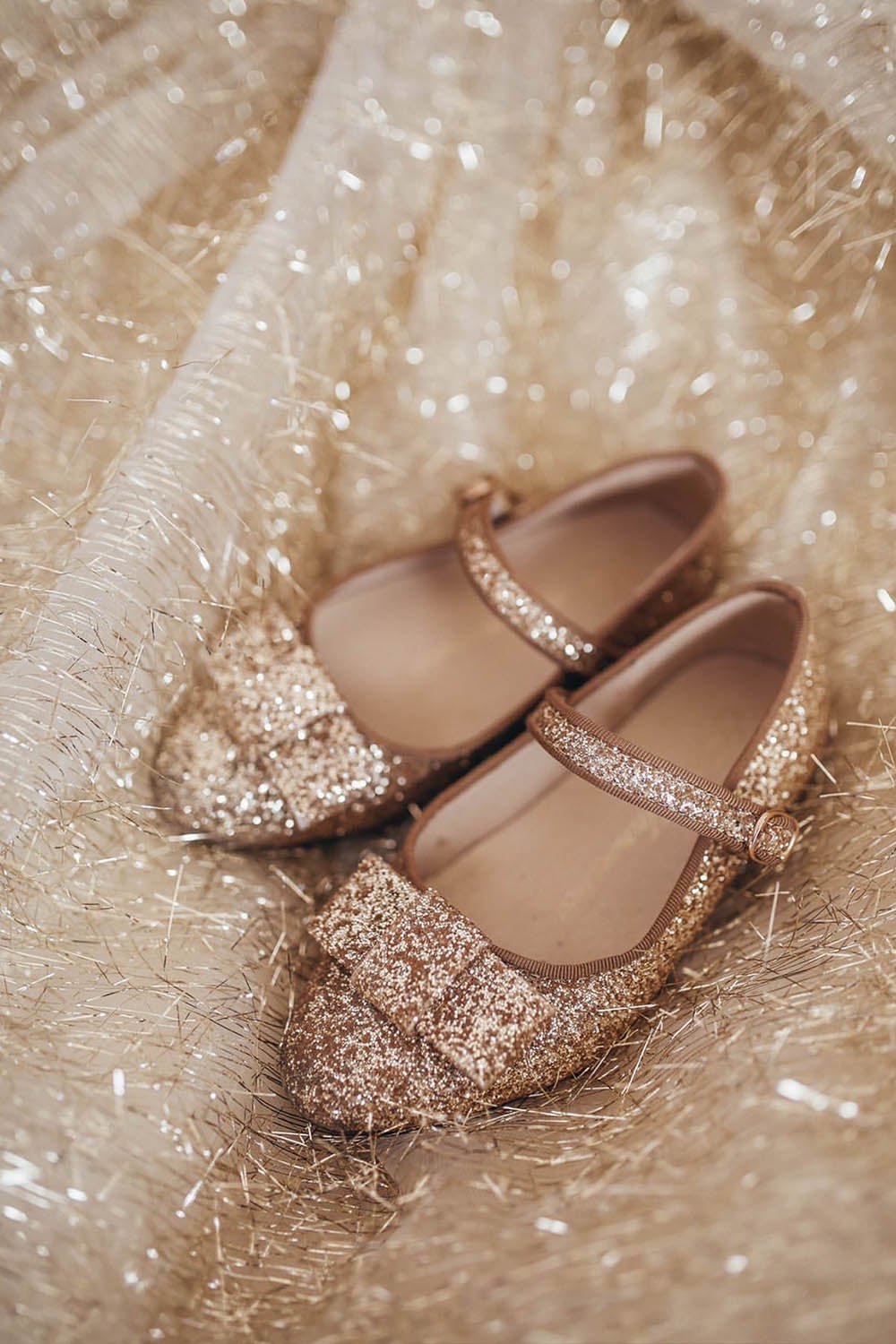 Ellen Glitter Gold Shoes
