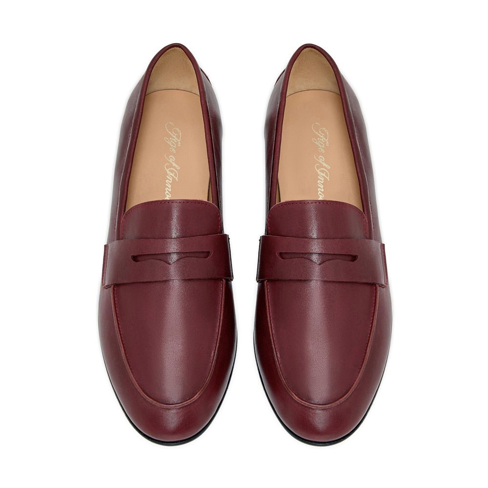 Farley Leather Burgundy Loafers