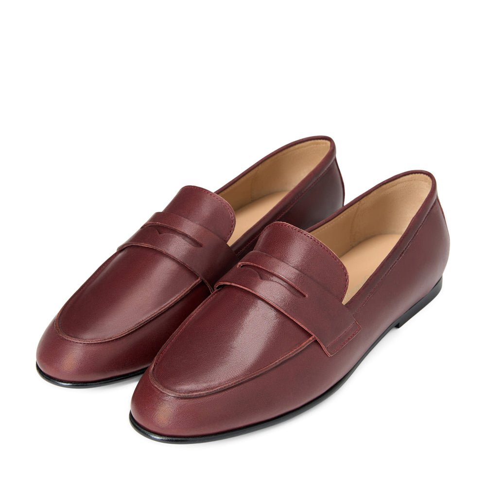 Farley Leather Burgundy Loafers